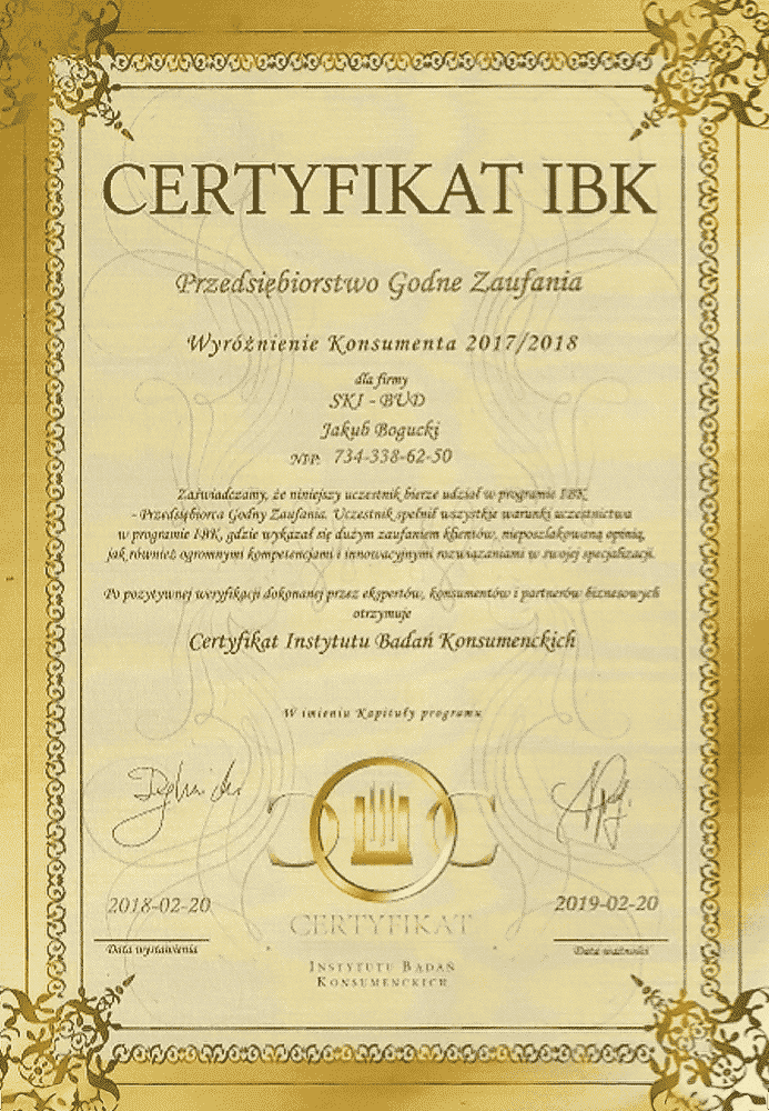 Certyfikat IBK